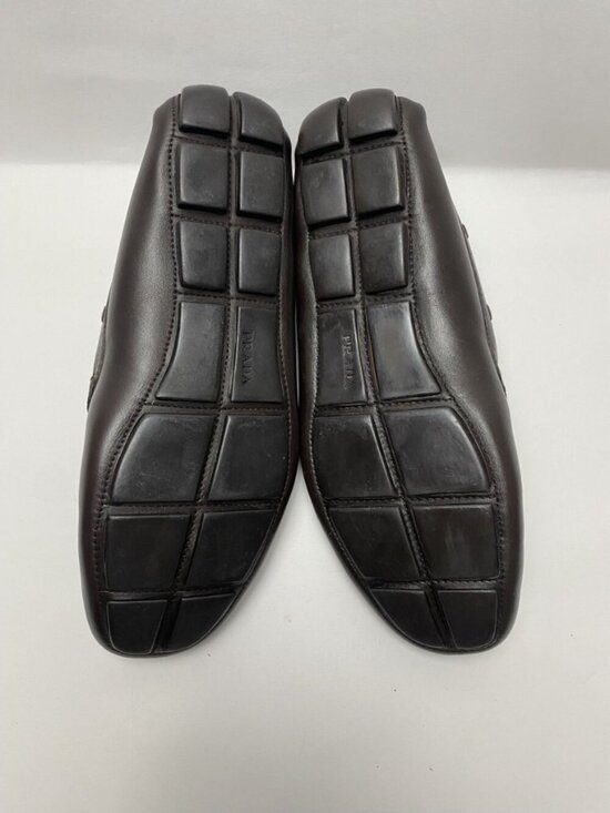 Prada Brown Leather Driving Loafers Size 9 main image 5
